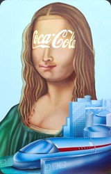 Il volto dell enigma tecnica mista su tela 40x50