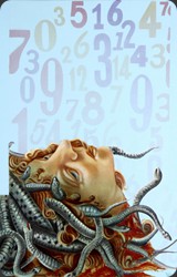l enigma dei numeri 2 olio su tela 40x50
