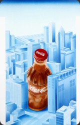 New York dall alto tecnica mista su tela 50x60