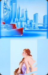 Viaggio nell immaginario tecnica mista su tela 50x100